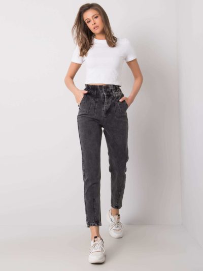 Veľkoobchod Tmavošedé džínsy pre ženy Novalie RUE PARIS