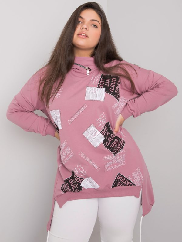 Großhandel Ives Dirty Pink Plus Size Hoodie