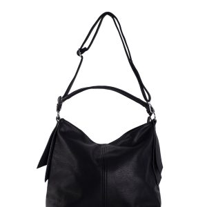 Großhandel Schultertasche Urban Eco Leder in Schwarz