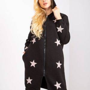 Großhandel Schwarzes Sweatshirt mit Print Marrakech