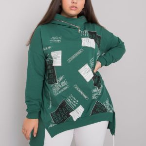 Großhandel Dunkelgrün Plus -Size-Hoodie