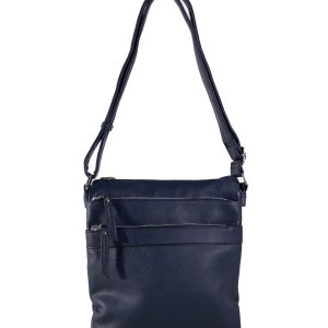 Großhandel Dunkelblaue Schultertasche aus Öko-Leder