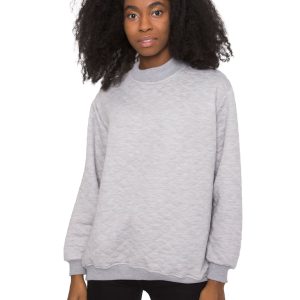 Großhandel Grau gestepptes Sweatshirt Chloe