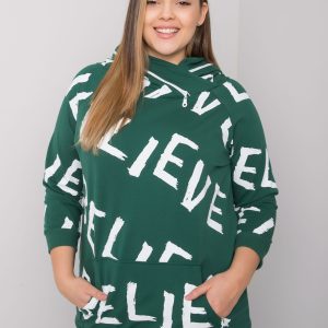 Großhandel Dunkelgrün Gemustertes Sweatshirt Plus Size Perth