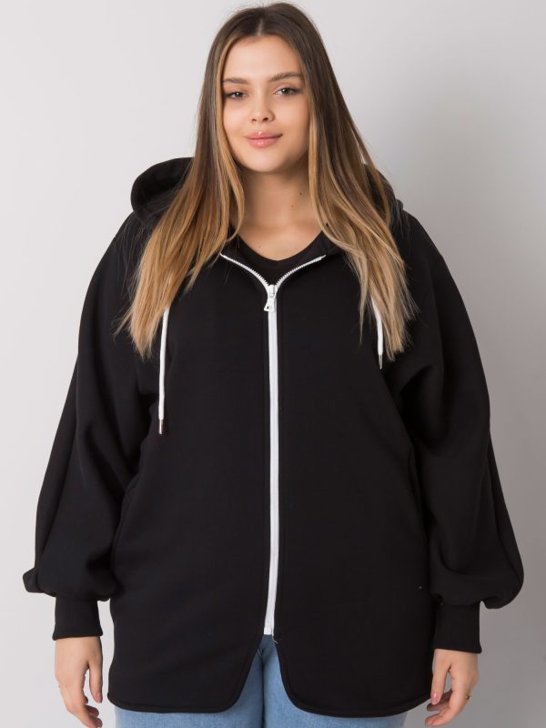 Großhandel Ella Schwarz Plus -Size-Hoodie