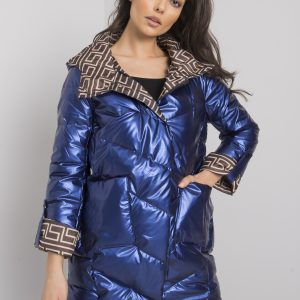 Großhandel Dunkelblaue Winterjacke mit Kapuze von Gerardine