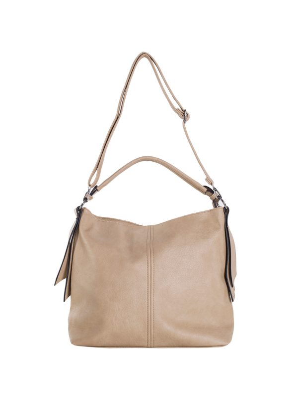 Großhandel Schultertasche Urban Eco Leder in Dunkelbeige