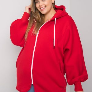 Großhandel Ella Red Plus Size Hoodie