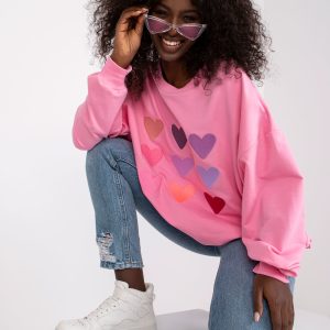 Großhandel Rosa Oversize-Sweatshirt Tulum