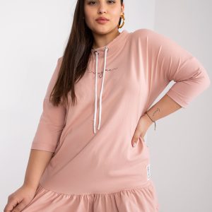 Großhandel Elisabeth Dirty Pink Plus Size Sweatshirt aus Baumwolle