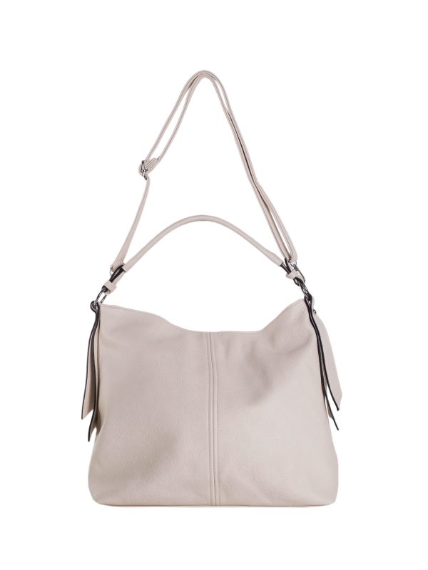 Großhandel Hellbeige Urban Schultertasche mit abnehmbarem Riemen