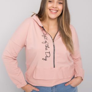 Großhandel Dirty Pink glatte Plus Size Bluse Elisa