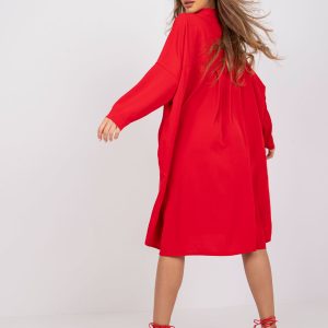 Großhandel Rotes Kleid mit Bündchen Gelderland