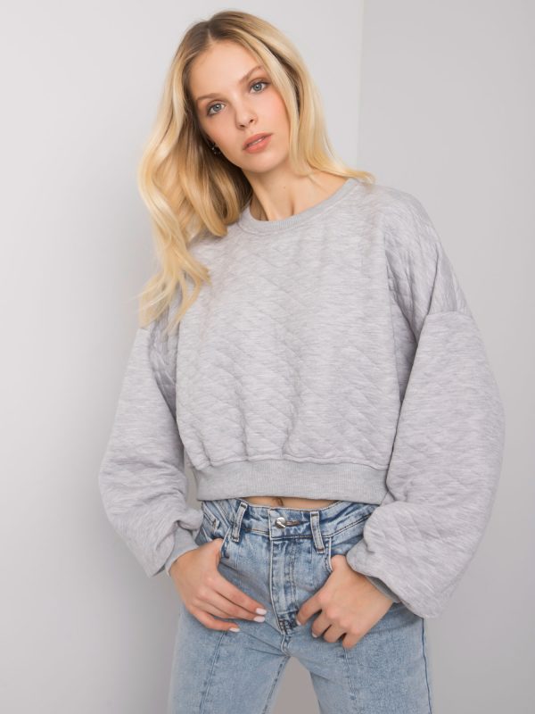 Großhandel Grauer Crystal Stepp-Sweatshirt