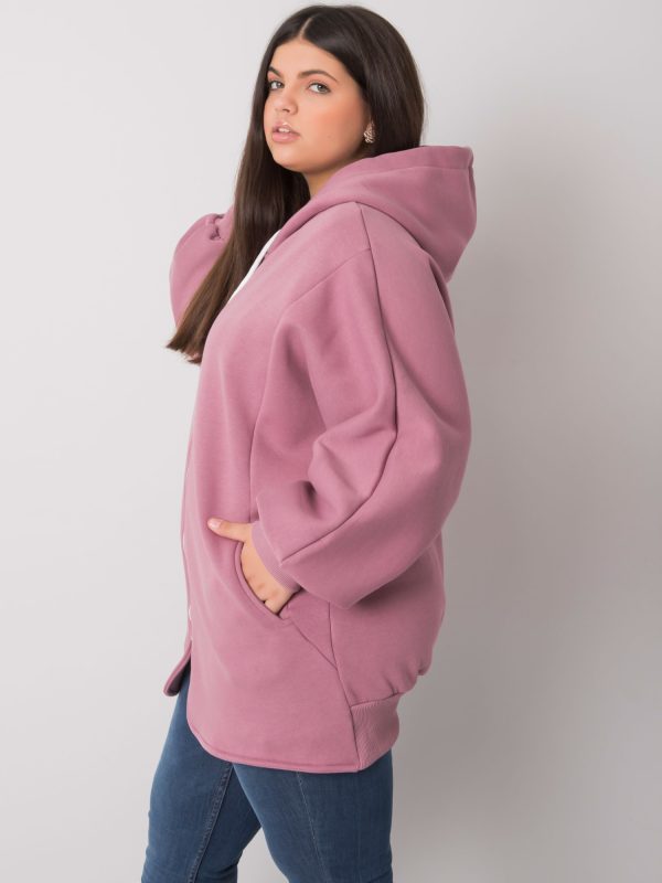 Großhandel Ella Dirty Pink Plus Size Hoodie