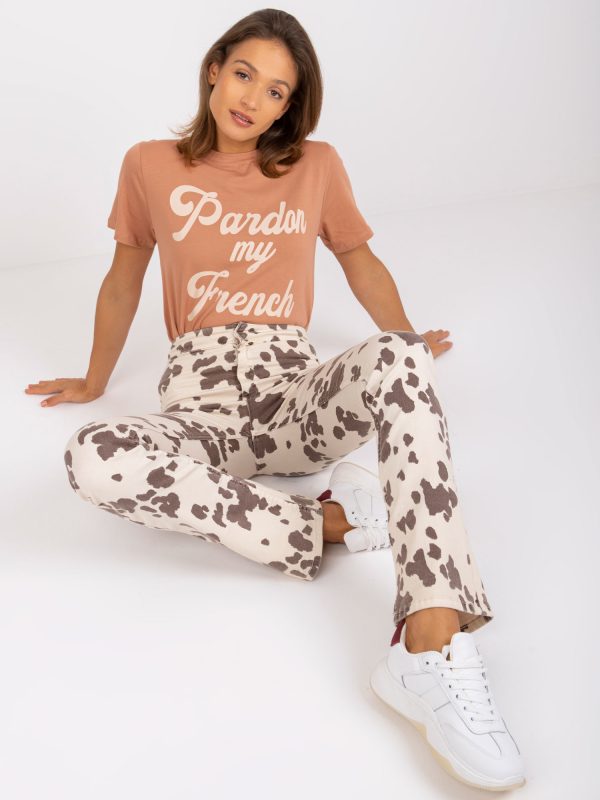 Großhandel Camel Damen T-Shirt mit Jade-Print