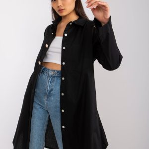 Großhandel Schwarzes Longshirt für Damen Noelle