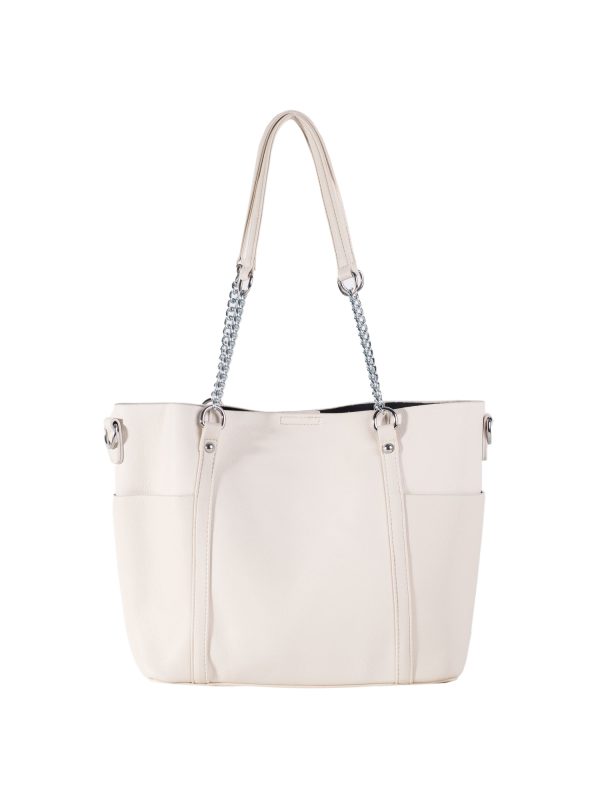 Großhandel Schultertasche Urban Eco Leder in Hellbeige