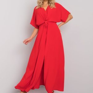 Großhandel Bethany RUE PARIS rotes Schlitzkleid