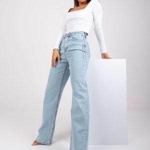 Großhandel Hellblaue Jeans mit weitem Bein Coimbra