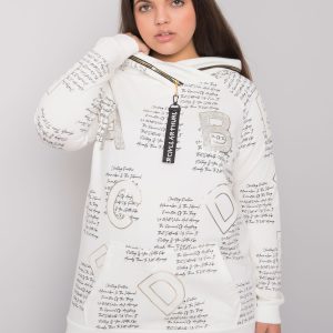 Großhandel Ecru Plus Size Sweatshirt mit Adele-Applikation