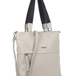 Großhandel LUIGISANTO beige geräumige Schultertasche