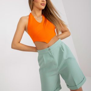 Großhandel Mintfarbene Damen-Shorts elegant vom Anzug