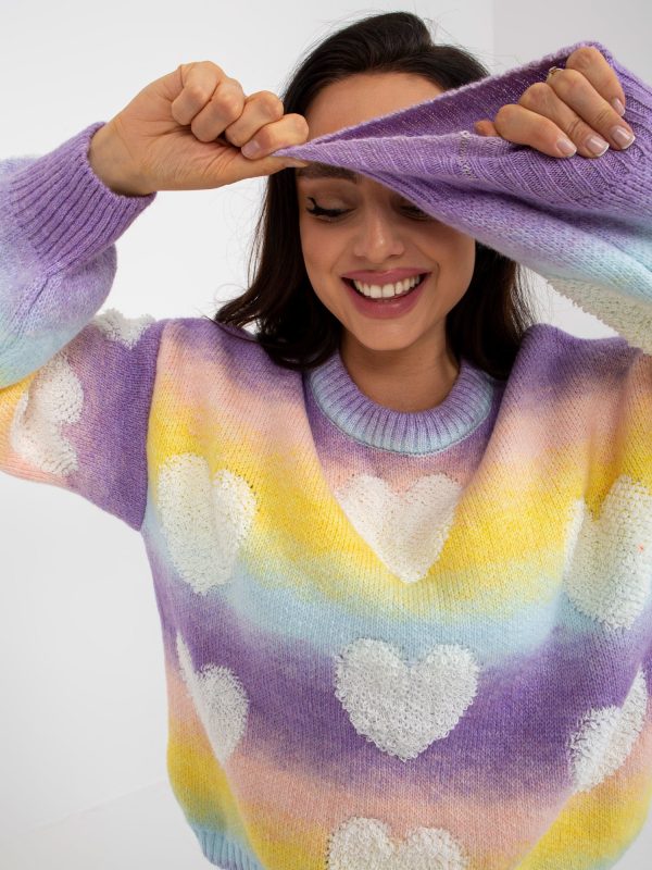 Großhandel Klassischer Damenpullover Ombre mit Applikation