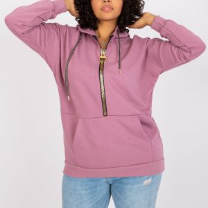 Großhandel Dirty Pink Sweatshirt plus size lässiges Sweatshirt Amanda