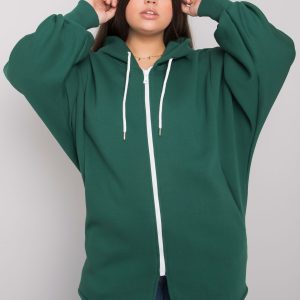 Großhandel Dunkelgrün Plus -Size-Hoodie Ella