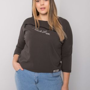 Großhandel Dunkle Khakibluse plus size Nova