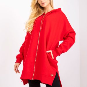 Großhandel Roter langer Perrie Hoodie