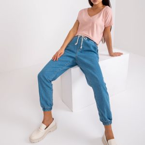 Großhandel Blaue Jeans mit elastischem Bund Cornelia RUE PARIS