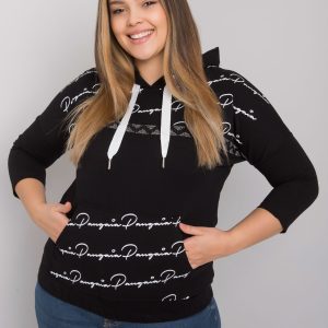 Großhandel Schwarzes Sweatshirt in Übergröße mit Madison-