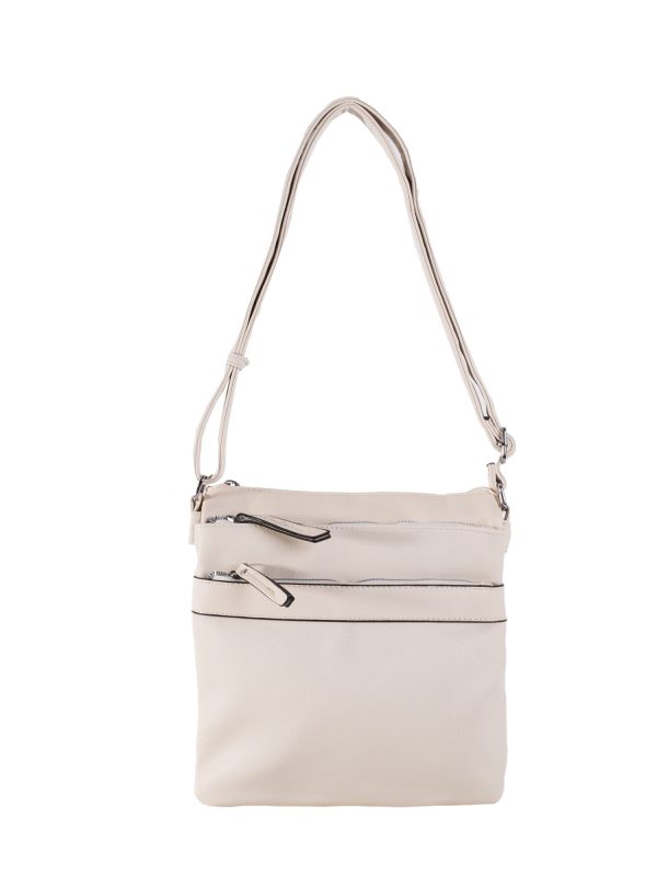 Großhandel Hellbeige Damen Schultertasche mit langem Riemen