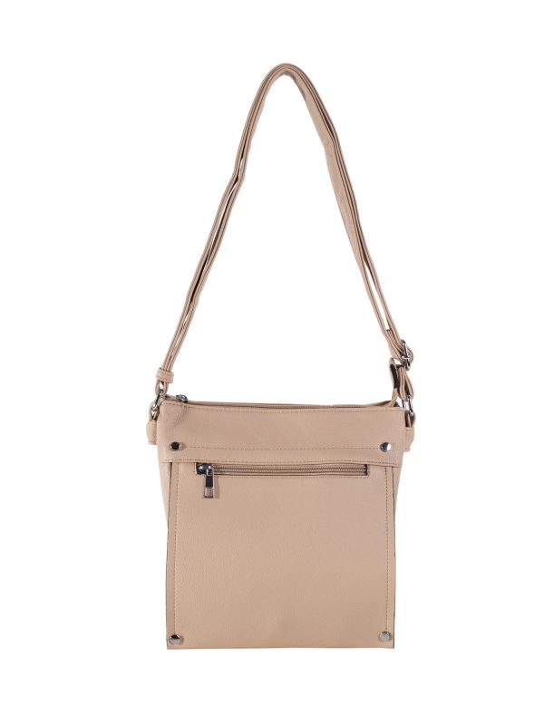 Großhandel Dunkelbeige Schultertasche mit Taschen