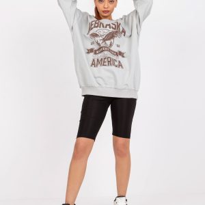 Großhandel Graues Oversize-Sweatshirt Patricia