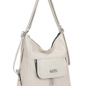 Großhandel LUIGISANTO beige geräumige Schultertasche