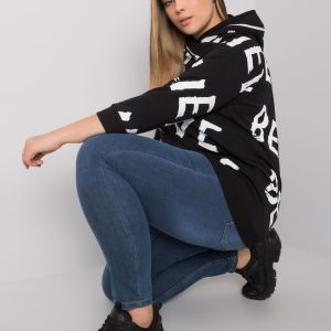 Großhandel Schwarz Gemustertes Sweatshirt Plus Size Perth