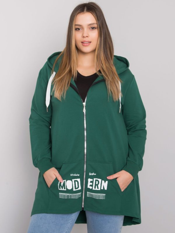 Großhandel Dunkelgrün Plus -Size-Hoodie Adelaide