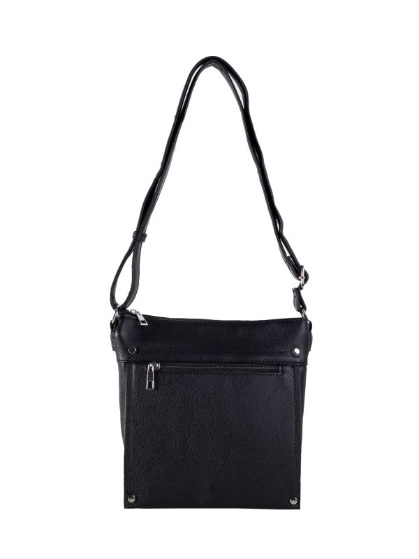 Großhandel Schwarze Damen Schultertasche mit langem Riemen