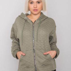 Großhandel Khakifarbenes gestepptes Sweatshirt Arezzo