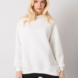 Großhandel Chloes Ecru gestepptes Sweatshirt