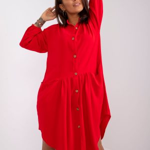 Großhandel Rotes Oversize-Kleid Monica RUE PARIS