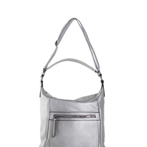 Großhandel Schultertasche aus Öko-Leder für Damen in Silber