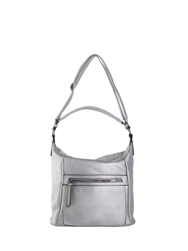 Großhandel Schultertasche aus Öko-Leder für Damen in Silber