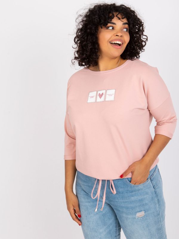 Großhandel Olympia Dirty Pink Plus -Size-Baumwollbluse