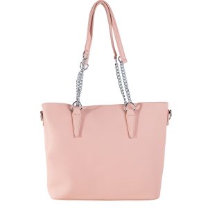 Großhandel Schultertasche Capacious Eco-Leder in Rosa