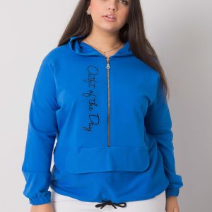 Großhandel Kaylee Blau Plus -Size-Sweatshirt