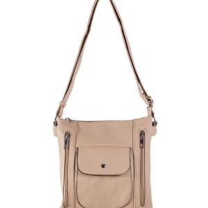 Großhandel Dunkelbeige Schultertasche mit verstellbarem Rucksack